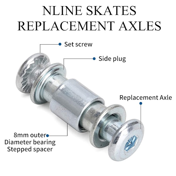 Inline Skate Axle Spacer Screw Replacement, Aluminiumlegering Rollerblade Skat