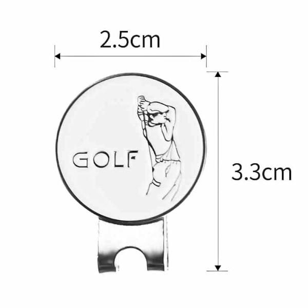 Golfbollmarkörer Stark Magnetisk Golfhattklämma för Golfhatt (3PCS)