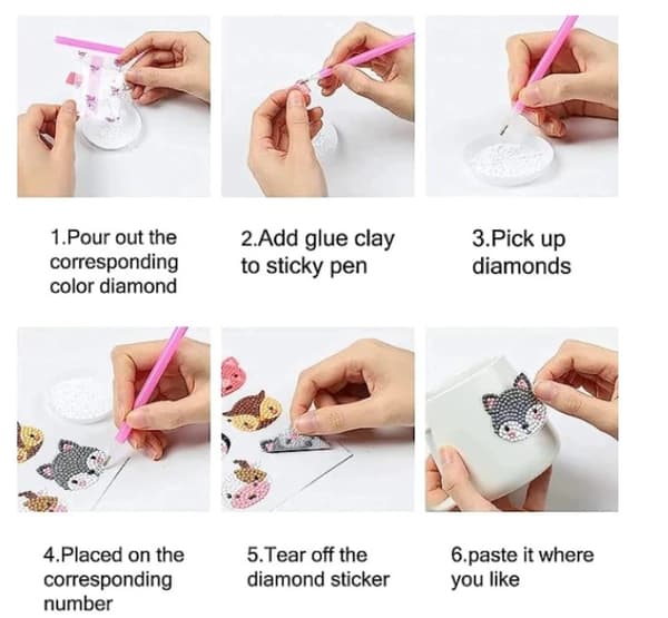 12 kappaletta timanttimaalausta lapsille, DIY-sarja, maalaus -