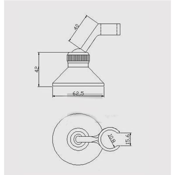Retro justerbar massiv messing brusehovedholder til bronze brusehoved