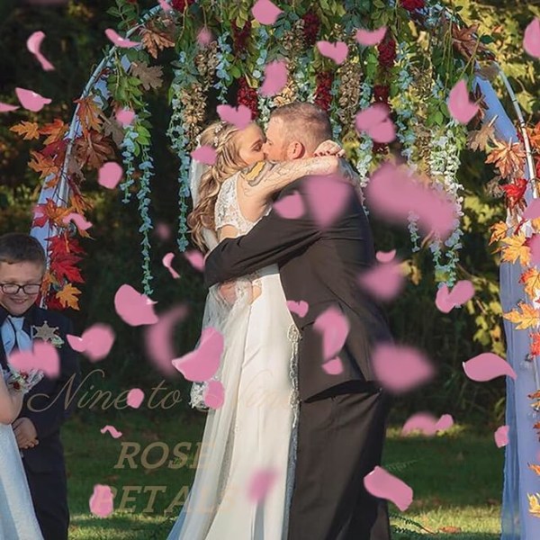 13 pakke med 1000 rosenblade, kunstige blomster til dekoration af bryllupsdel