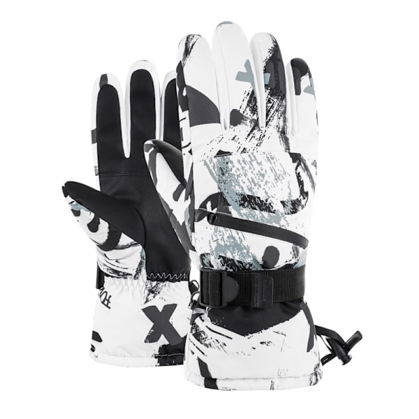 Vinter Ski Handsker - 5-Finger Vandtætte Vinterhandsker, Snowboardhandsker, Touchscreen Ski Handsker Mænd