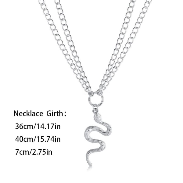 Gothic Snake Choker Halsband, Zinklegering Snake Pendant, Goth Chok