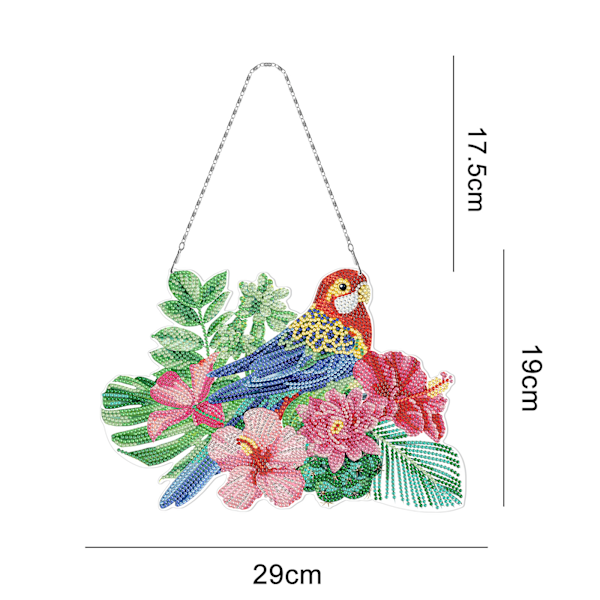 DIY Juldiamantmålning Hängande Kit för Vuxna, Akryldiamantmålning Hänge Ornamentbräda Kit