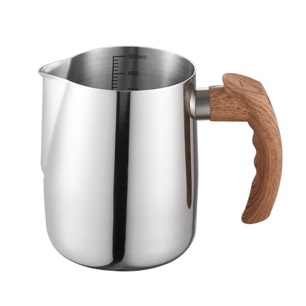 Melkeskummer i rustfritt stål for espresso, cappuccino og melkeskumming 100 ml
