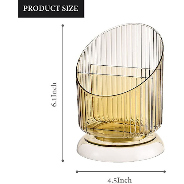 Uregelmæssig cylinder makeup opbevaringsboks plast gul