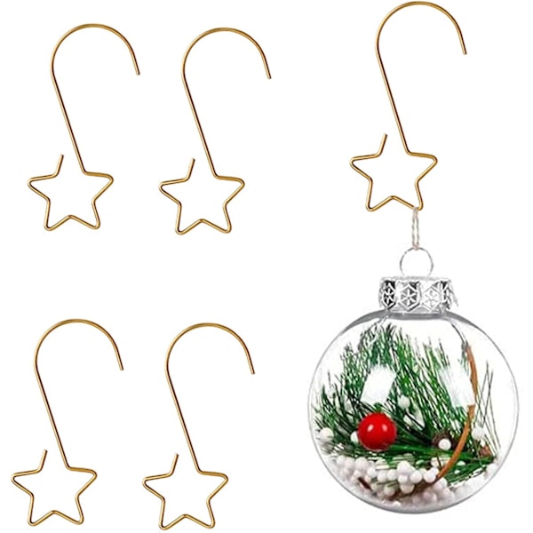 100 stk Juletrærkroker Julekulekrok Julekulepyntkroker for Juletre, Julekrans, Julevinranke