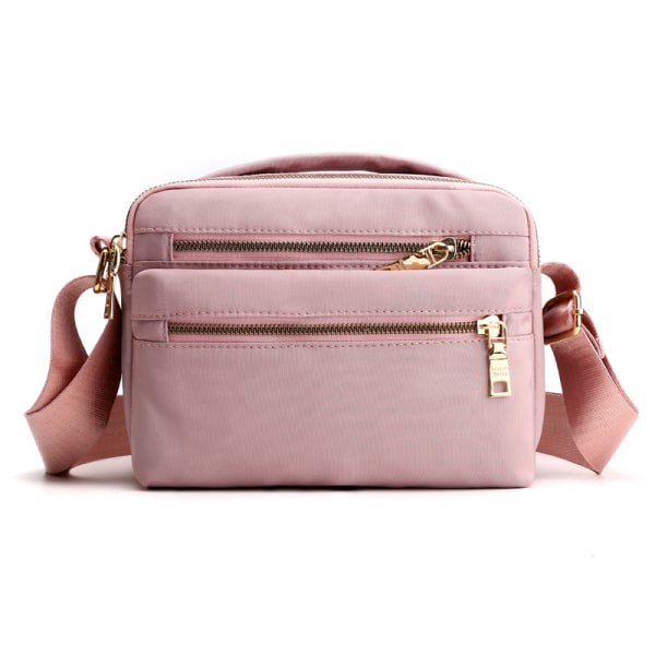 Multi-pocket skuldertaske lille let rejsetaske pink