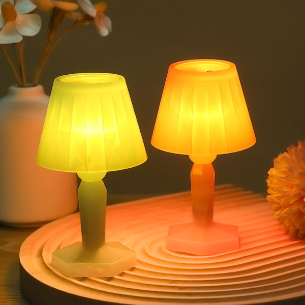 Set med 2 mini LED-skrivbordslampor, liten lampa för födelsedag, bröllop, halloween