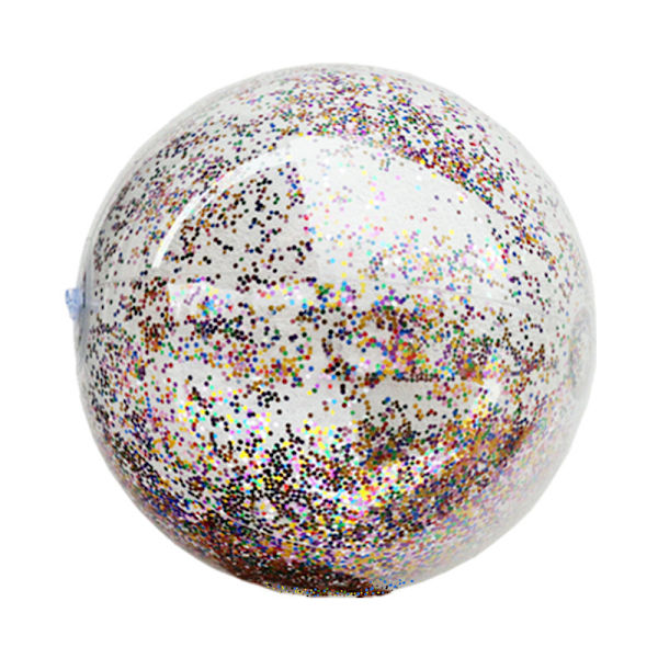 4-pack glitterstrandboll uppblåsbar konfettistrand lösa bollar för sommaren