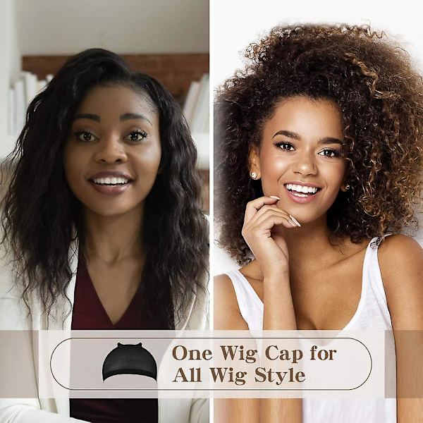 6 stk strømpeparykkluer Lysebrun parykklue for lace front parykk SilkBlack