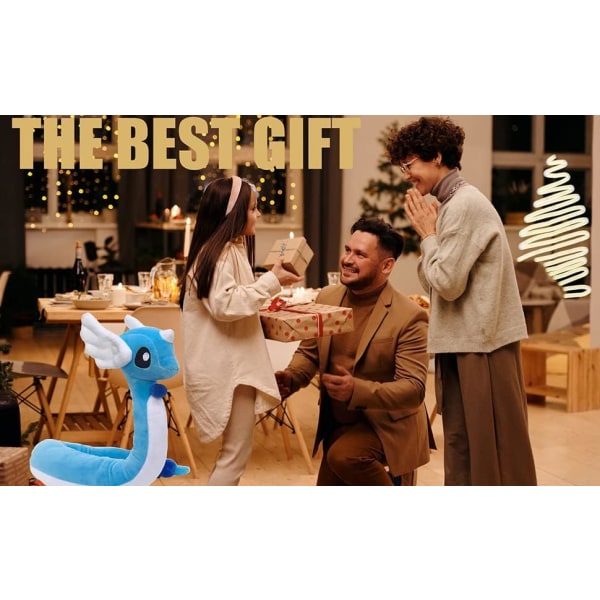 25 tommer lang nydelig Dragonair plysjdukke utstoppet leketøy Beste gave til barn (Bl