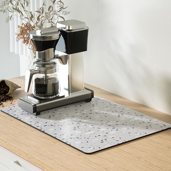 16\" x 19\" Kaffematta, Disktorkmatta för Köksbänken, Absorberande Barmatta, Spillmatta, Gummimatta