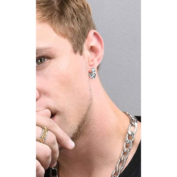 Titanium Stål Stud Øredobber Pigg Stud Øredobber (Stålfarge) Gutt/Menn Gave