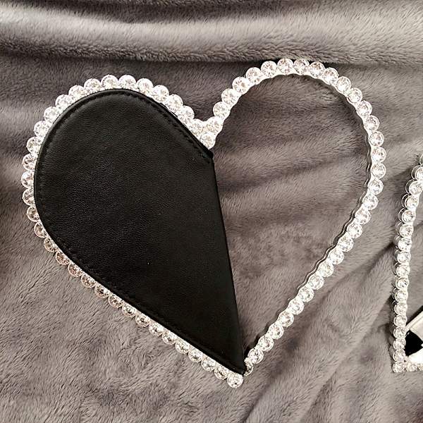 Sød Mini Hjerteformet Aften Clutch Taske, Rhinestone Diamant Ramme Bryllup