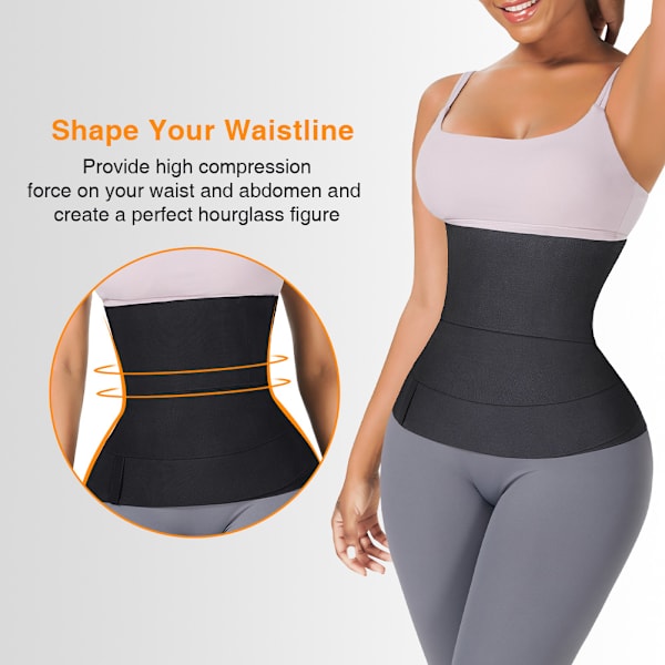 Shapewear til kvinder, mavekontrol, mavebælter til vægttab, taljeformere til kvinder, underliv, mavebælter til mave, body shaper, post-partum mavebælte, arbejde hjemmefra fitness 12,5 cm-4 m