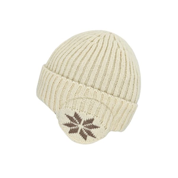 Avslappnad stickad mössa vinter mjuk varm stickad mössa - Beige