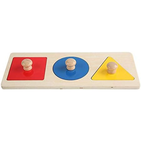 Baby legetøj puslespil farve multi-form puslespil til 6-12 måneder, 1-2-3 år