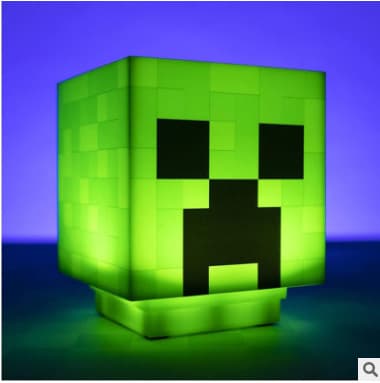 Minecraft-lys, oppladbar, dekorativ nattlys