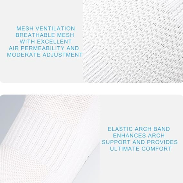 1 Par Dam Athletic Cushioned Crew Socks med Valvbågskompression för en Säker Passform