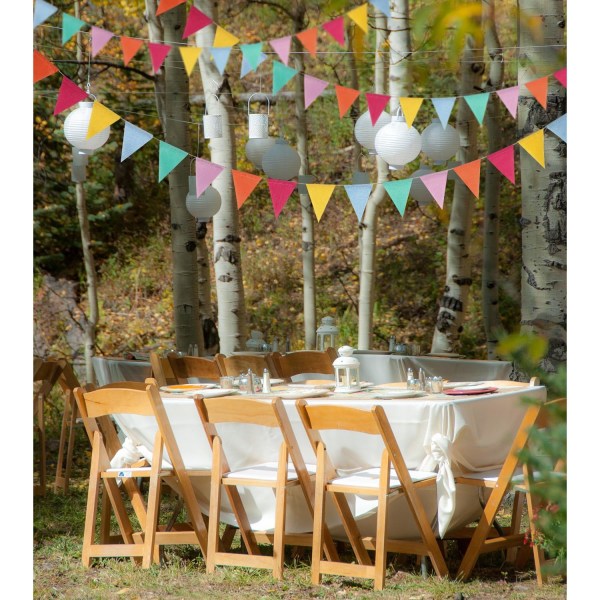 5 stk flerfarget vimpelbanner 60 stk trekantflagg vimpel til fest H