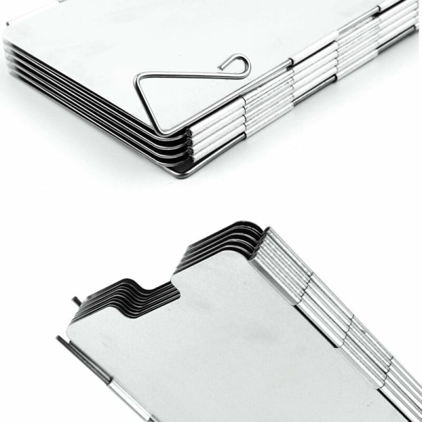 Aluminium Foldbar Vindskærm, 10 Plader Bærbar Camping Vindskærm C