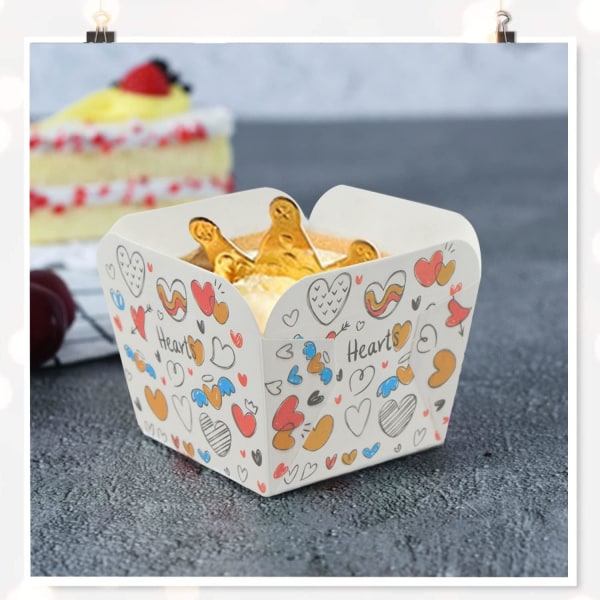 Muffinsformar Cupcakeformar Papper - 100 st Muffinsformar, Tulpan Cupcakeformar