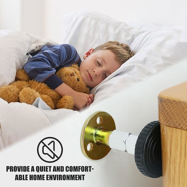 4 stk. Hodegavl Stabilisator Anti-Rist Stopper for Sengeramme, Hodegavl, Sengeside, Skap, Sofa Hodegavl Fiksator Justerbar Gjenget Sengeramme