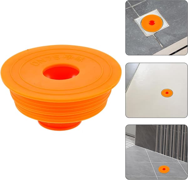 Silikone Anti-Tilbageflow Siphon til Vaskemaskine og Badeværelse (Orange)