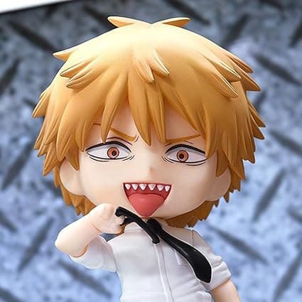 Chainsaw Man Figurine Denji Power Q Version Actionfigur Interchangeable Face Figurine 10cm