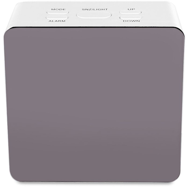 Tyst LED-spegelklocka Multifunktionsdisplay Tid/Temperatur