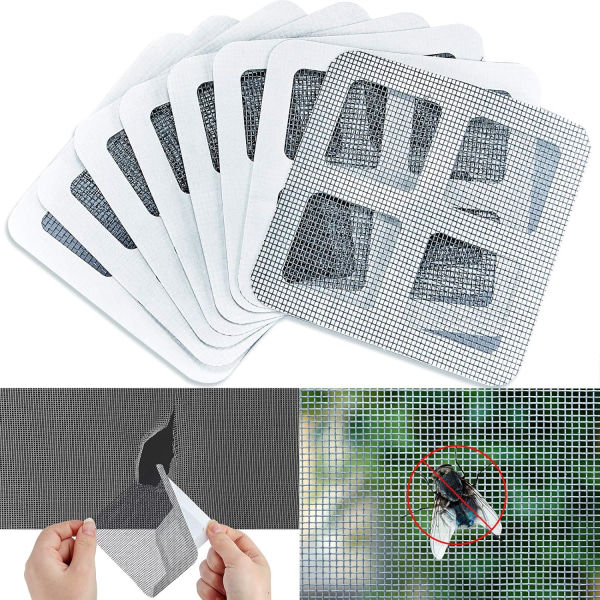 50 Pieces Door and Window Screen Repair Kit Mesh Replacement Screen Patches