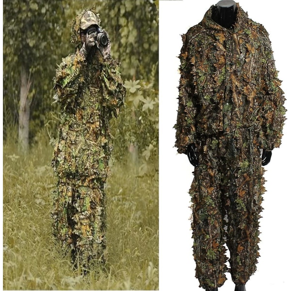 Camo Suits Suits 3d Leaves Woodland Camouflage Klær Army Sniper Militar