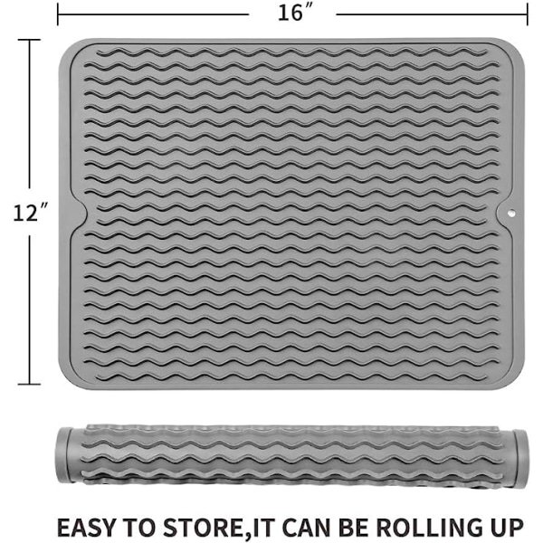 Silikon oppvaskmatte for flere bruksområder, enkel å rengjøre, miljøvennlig