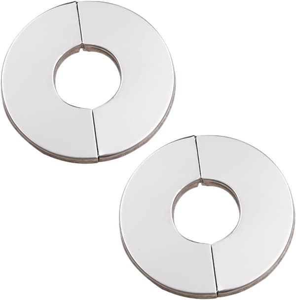 Sett med 2 krom rustfritt stål krandeksel med 51 mm hull