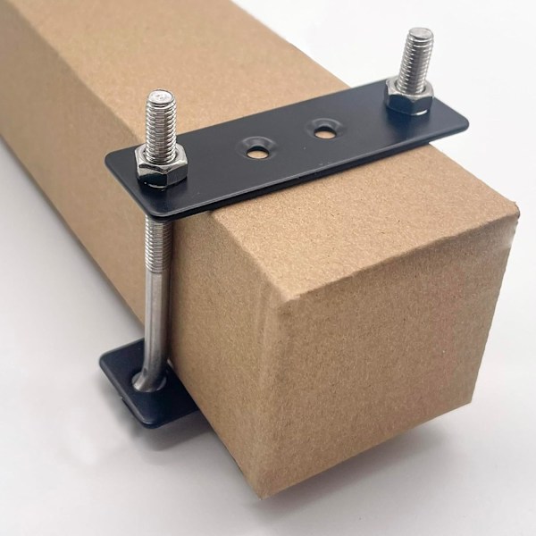 Perforeret Plade Flad Samlings Plader Reparationsforbindelse - 2 stk 75x25mm Metal Flad Ret Fixeringsbeslag til Samling, Fastgørelse og Reparation af Møbler (B