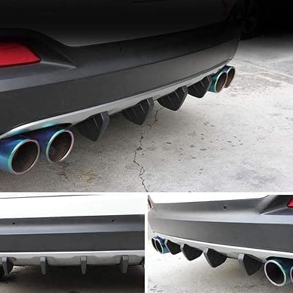 4 stk. bagspoiler vinge læbe diffuser haj kofanger spoiler bagspoiler chassis