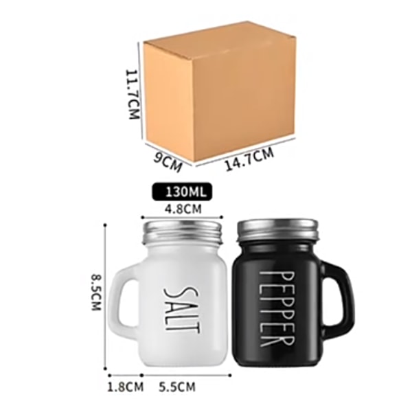 2 st, Salt- och pepparkvarnset, 130 ml söt köksdekor för H