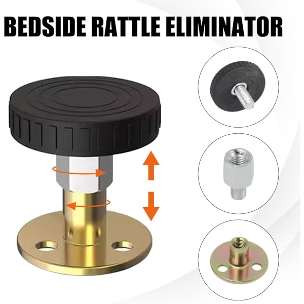 4 stk. Hodegavl Stabilisator Anti-Rist Stopper for Sengeramme, Hodegavl, Sengeside, Skap, Sofa Hodegavl Fiksator Justerbar Gjenget Sengeramme