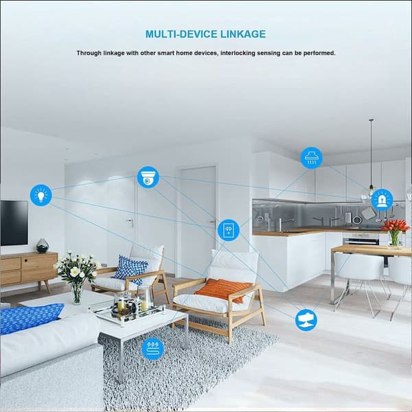 Bevægelsessensor, Gratis installationsapp-kontrol Overvågning PIR-sensor til
