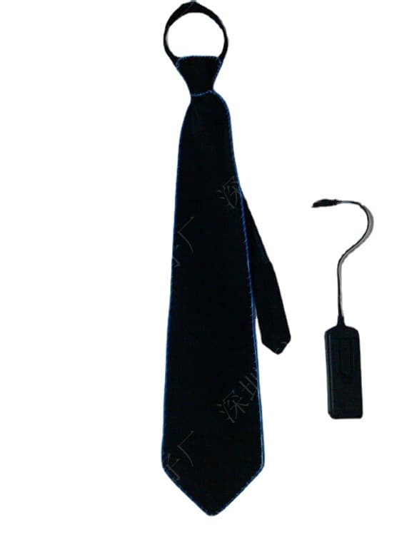 (blå)LED Light Up Neck Tie Glow Light Up Tie Neon Led Slips LED