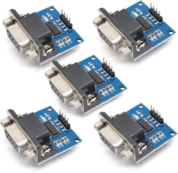 5-pack MAX3232-anslutningschip - RS232 till hon-TTL-rotmodul - Lämplig