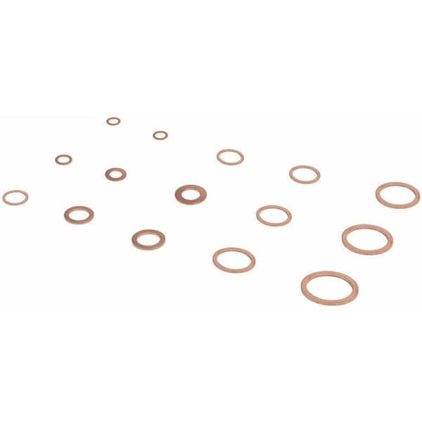 15 Specifikationer Packningar Tätningsring, Kopparbrickor, Kopparbrickor Packning
