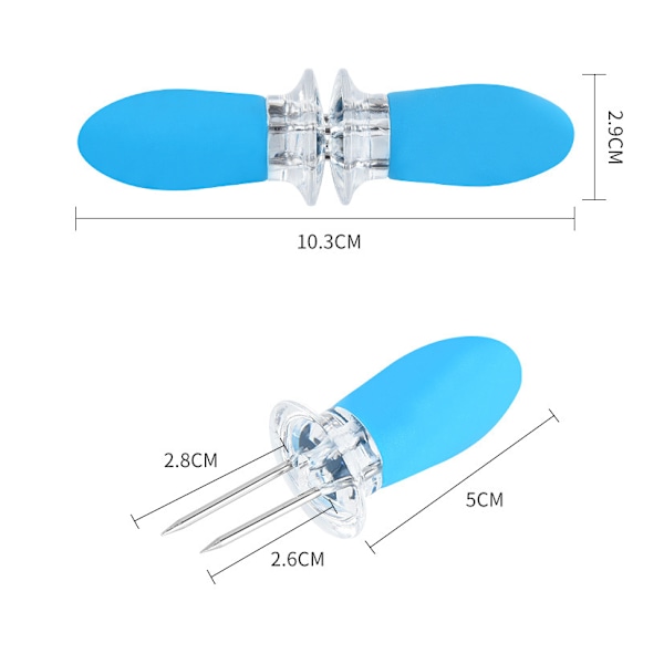 Pcs Majs-spyd, BBQ Majs-kolbe-spyd, Rustfrit Stål Køkken Frugtgafler