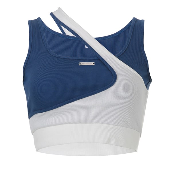 Kvinners Halterneck Vest Klippet Crew Neck Ermeløs Tee Topp M