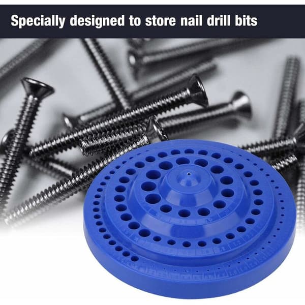 1-13mm Drill Oppbevaringsboks Rund Form Hard Plast Drill Bit Organizer Stora