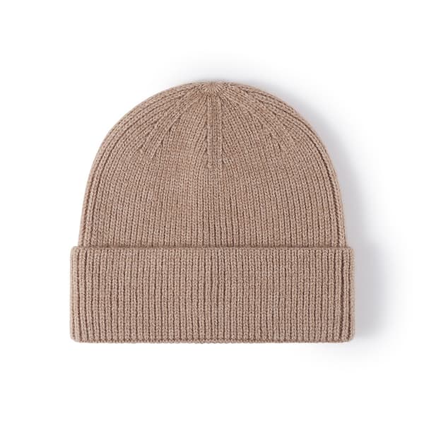 Unisex Stickad Mössa i Enfärgad Design, Varm Vintermössa