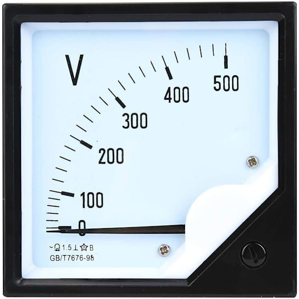 AC Analog Voltmeter med Fyrkantig Voltmeterurtavla kompatibel AC 0-500V Elektronisk Enhet