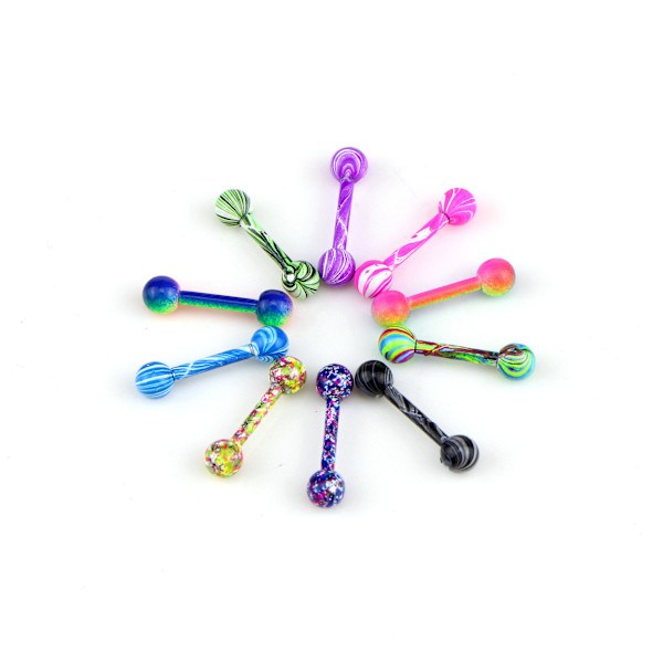 10PCS Rustfritt Stål Barbell Øre Stud Tragus Brusk Helix E.