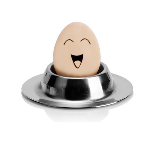 Eggkopper med base i rustfritt stål, enkelt eggstativ, brettkopp for frokost, husholdningskjøkkenverktøy